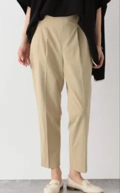 GLOBAL WORK ウツクシルエットドライテーパードパンツ　ベージュ　S