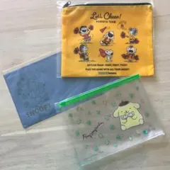 【新品未使用】スヌーピー ポーチ ブックカバー　ポチャッコ　スライダーポーチ