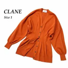【美品】CLANE クラネ カーディガン オレンジ ドルマンスリーブのサムネイル