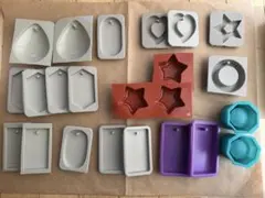 シリコン型セット ハート 星 楕円