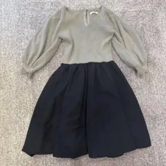 snidel ニットワンピース ドッキングワンピース　グレー・黒