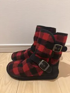 VANS 赤黒チェックブーツ 冬靴　21 21cmのサムネイル