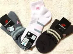 新品　ニューバランス　ナイガイ　ソックス　靴下　23-26ｃｍ　3足