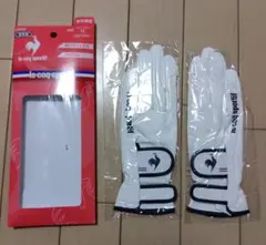 白М　新品◆UPF50　ルコック　ゴルフ　両手グローブ　レディース◆デサントのサムネイル