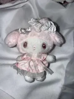 My Melody マイメロディ 白いちごのティータイム マスコットブローチ 激レア 2024 マイメロディ 白いちごのティータイム マスコットブローチ