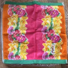 YSL 花柄タオルハンカチ