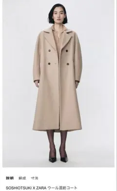 SOSHIOTSUKI X ZARA ウール混紡コート Mのサムネイル