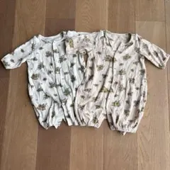 バースデー　mamaraku ロンパース　サイズ50〜70 双子　お揃い　春夏秋