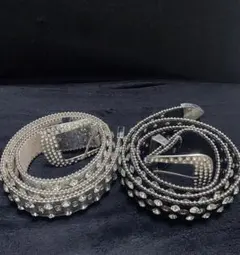 ギラギラブリンブリン ウエスタンベルト ブラック シルバー LEX Y2K