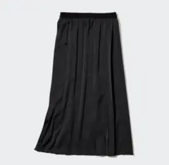 UNIQLO美品アシンメトリープリーツスカート丈短め＊ブラックMサイズ