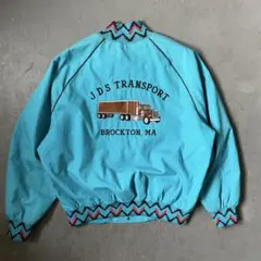 USA製 刺繍ワークジャケット 中綿 ネイティブ柄 XL