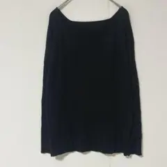 マーベラスバイピエロ 長袖ニット 【L】 伸縮性 シンプル 着回し ブラック