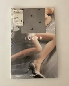 新品 Tuché ハート柄 ストッキング M-L ブラック