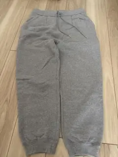 ё グレー ジョガーパンツ ドローストリング付き