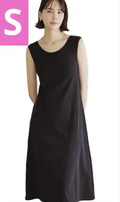 バンビウォーター　ワンピース　カップ付き ブラトップ ノースリーブS ブラック