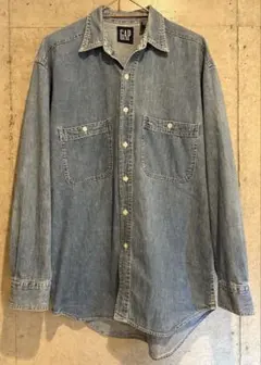 90s old GAP ビンテージデニムシャツ L/S denim shirt