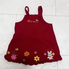 ミキハウス　赤　ワンピース　うさこちゃん