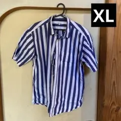 グローバルワーク　ストライプ半袖シャツ　XL・Oのサムネイル