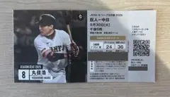 田中将大投手 日米通算200勝 記念 使用済チケット(2025年9月30日)