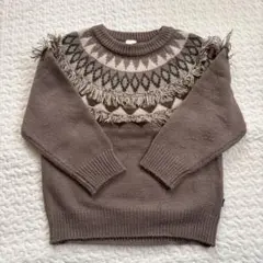 tete a tete フリンジ付きセーター 110