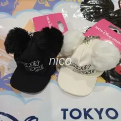 ディズニー　ファンキャップ　ポンポン　キーチェーン　キーホルダー　２点セット