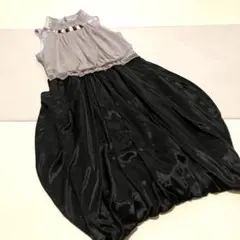 【ASHILL】パーティードレス オケージョン グレー ノースリーブドレス 卒業