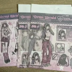 domi world 韓国作家 シール 台紙 ３枚 まとめ売り