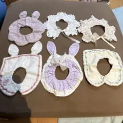 ウサギ耳デザイン スタイ 6枚セット