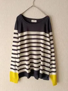 未使用　ZARA ボーダー柄 長袖ニット