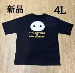 新品　ベイマックス　Tシャツ　半袖　スパンコール　黒　ディズニー　ピクサー　4L
