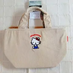 ハローキティ コーデュロイ生地ランチバッグ トートバッグ スケーター エコバッグ