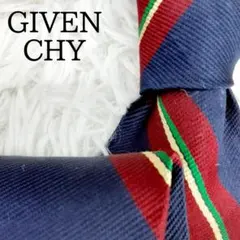 美品◎GIVENCHY ジバンシィ ネクタイ レジメンタルストライプ柄