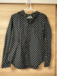 BLACK COMME des GARCONS ドット柄 フードシャツ Sのサムネイル