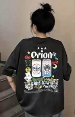 Orion × ScoLar コラボ 半袖Tシャツ オリオン ダークグレー　L