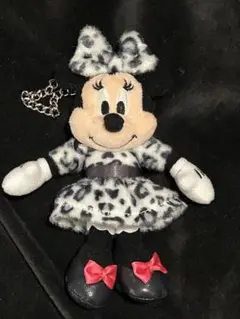 ディズニー ミニーマウス ヒョウ柄 ぬいぐるみキーホルダー