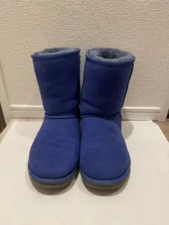 UGG ムートンブーツ 24cm ブルー ミドル丈 美品 レディース