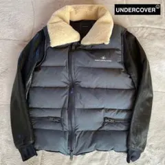希少・美品　アンダーカバー 2017aw 袖レザー　 ボア付ダウンジャケット