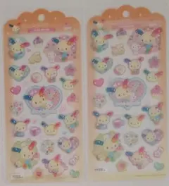 【2枚セット】ウサハナ　ドロップジェリーシール