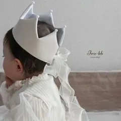 “심플 크라운” 아이보리 베이비 크라운 생일 크라운