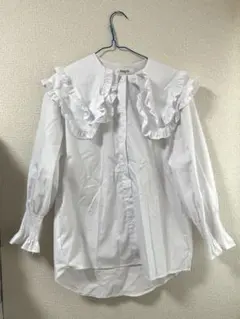 韓国 フリルブラウス フリル襟 セーラー