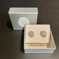 60203 Christian Dior ラインストーン イヤリング 箱入