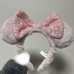 ディズニー ミニー ピンク スパンコール ふわふわ カチューシャ