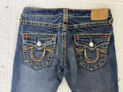 【太ステッチ】True Religion レディース デニムパンツ　希少品