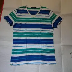 BURBERRY BLACK LABEL ボーダー Vネック Tシャツ 2のサムネイル