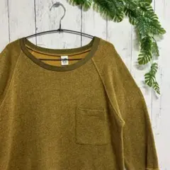 【USA古着】Niche. オリーブグリーン 七分袖 Tシャツ Lサイズ