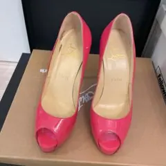 パンプス ハイヒール オープントゥ クリスチャン ルブタン