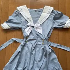 ワンピース｜水色｜セーラー服風