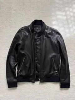 beauty and youth ブラックレザーシングルライダースジャケット