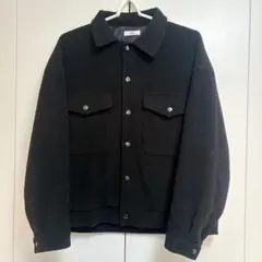 メンズ　コート　ジャケット　ブラック　黒　シルバー　WEGO