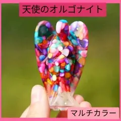 【新品】天使モチーフ オルゴナイト風 置物 天然石 クリスタル 金箔 入のサムネイル